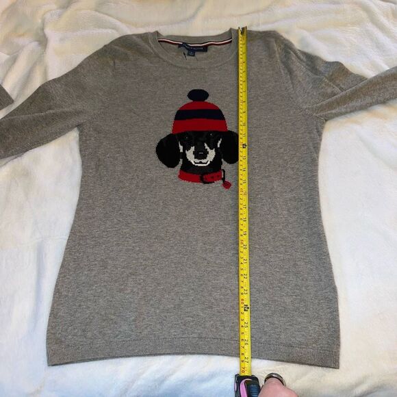 Tommy Hilfiger Women’s Winter Dog Gray Sweater Medium NWT - Picture 9 of 11